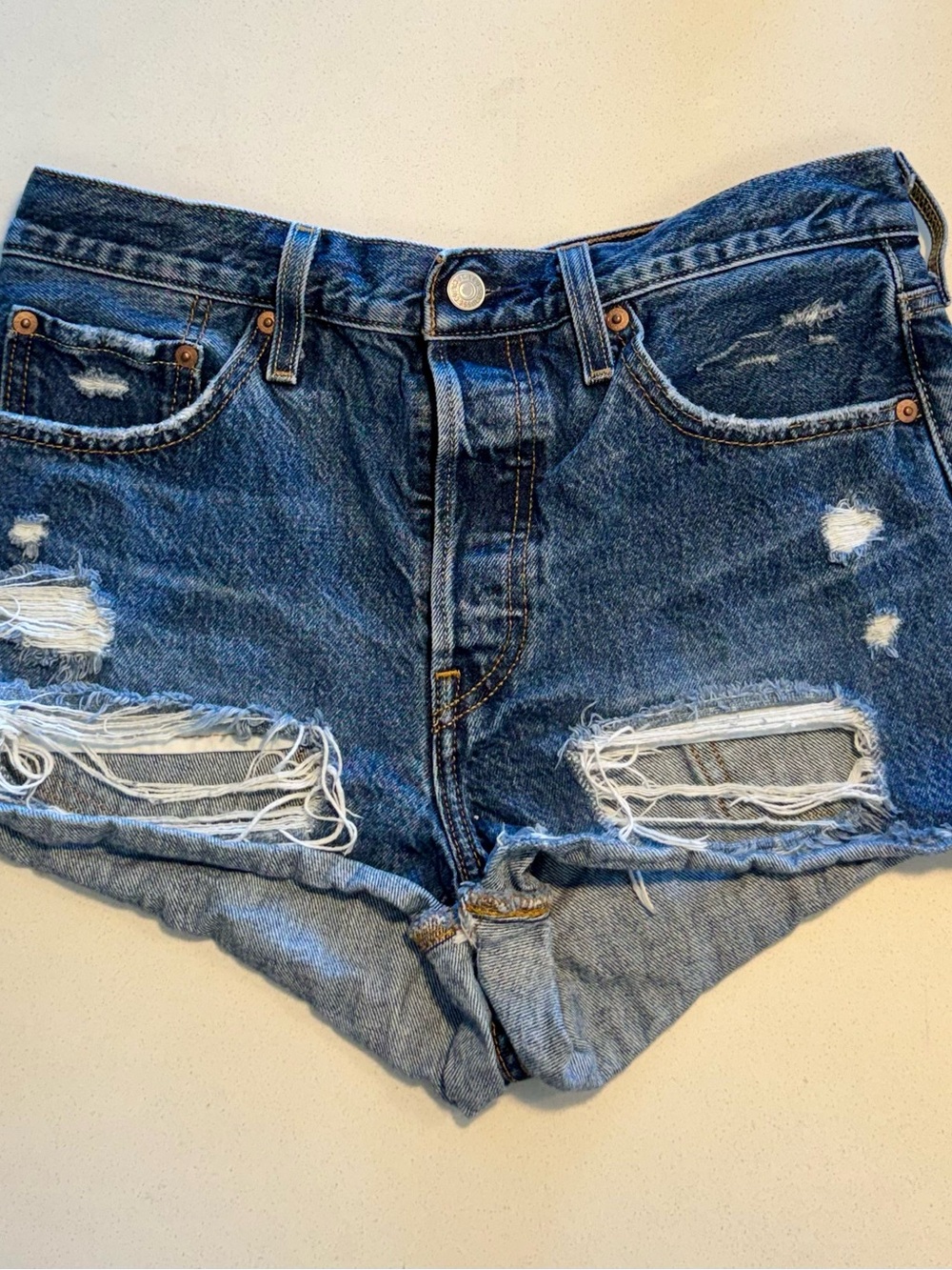 Levi's Dark Blue Button Fly 501